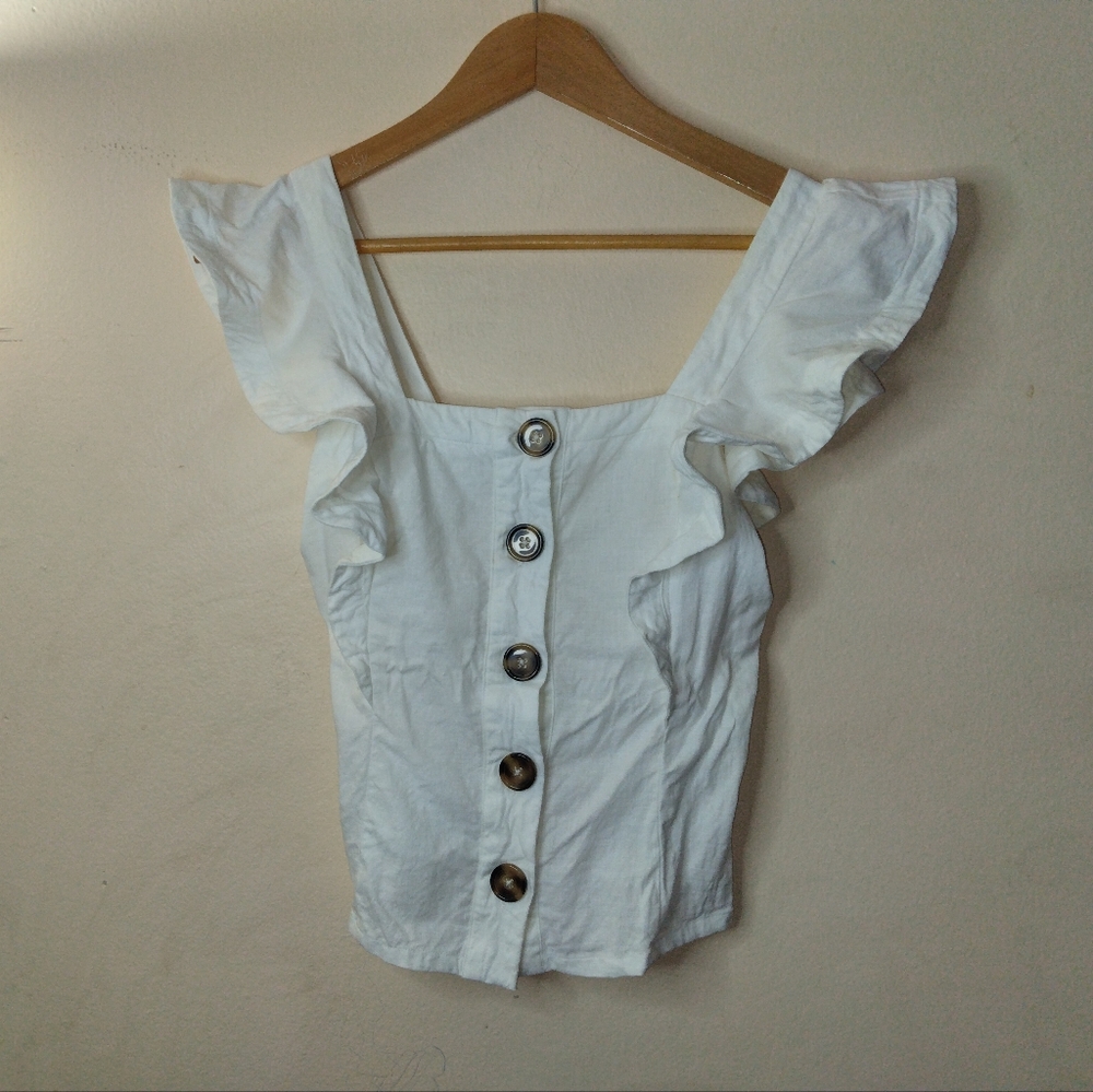 LPA Button Ruffle Tank Top Size XS - Picture 7 of 13